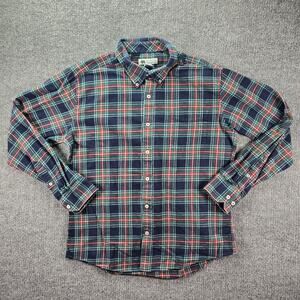 Onward Reserve Shirt Mens XL Blue Green Plaid Flannel Button Down Long Sleeve